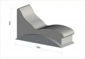 Лежак для хамама Beluga 997х1800х700мм