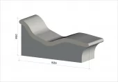 Лежак для хамама Dream 900х1930x700мм