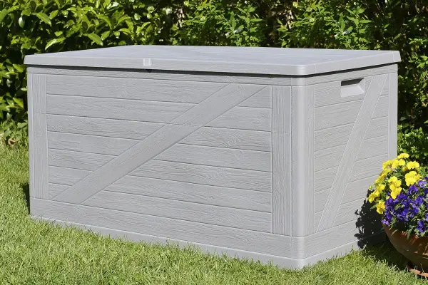 Садовый ящик-сундук пластиковый Toomax Wood Line 420L, grey