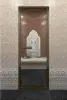 Дверь для турецкой парной DoorWood 700мм х 1900мм, бронзовый профиль, стекло бронза