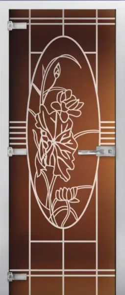 Дверь стеклянная межкомнатная MaybahGlass Premium SPMG07-04, 800х2000, бронза матовая