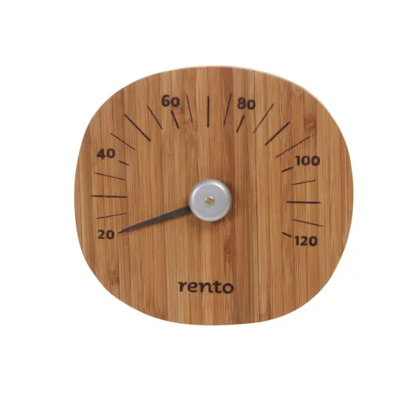 Термометр бамбуковый круглый для сауны RENTO