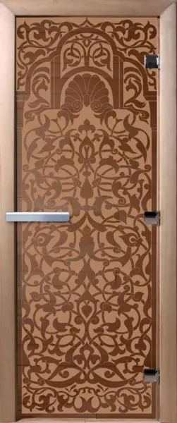 Дверь для сауны DoorWood Флоренция, 600мм х 1900мм, без порога, бронза матовая, коробка ольха