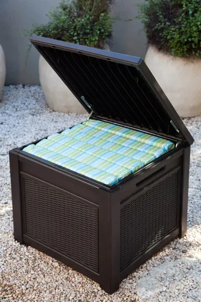 Садовый ящик-сундук пластиковый Keter Cube Rattan 208L