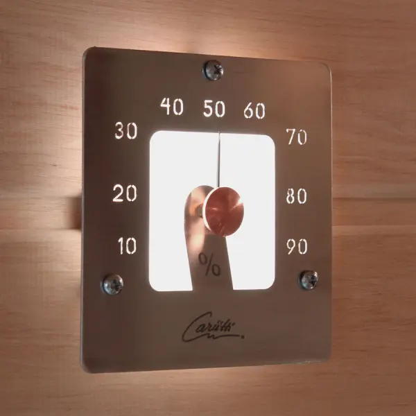 Гигрометр для сауны и бани Cariitti SQ с оптоволоконной подсветкой, 1545849