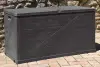 Садовый ящик-сундук пластиковый Toomax Wood Line 420L, антрацит