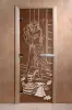 Дверь для сауны DoorWood Дженифер-2, 700мм х 1900мм, без порога, бронза, коробка ольха