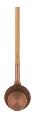 Черпак алюминиевый с бамбуковой ручкой для сауны RENTO, медь
