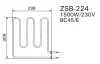 Нагревательный элемент Harvia ZSB-224 мощность 1,5 кВт / 230В - интернет-магазин WellMart24.com
