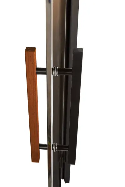 Дверь для турецкой парной GRANDIS DB 7x19 (680мм х 1890мм), черный профиль, стекло бронза