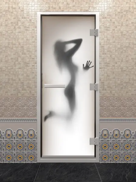 Дверь для турецкой парной DoorWood 700мм х 1900мм, стекло c фотопечатью