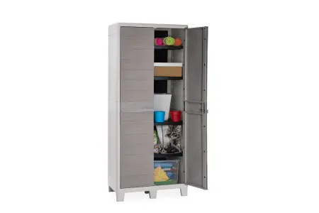 Пластиковый шкаф Toomax Woody's XL (4 полки), светло-серый, 077RL
