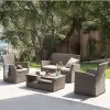 Комплект садовой мебели из искусственного ротанга AFM-405G Brown