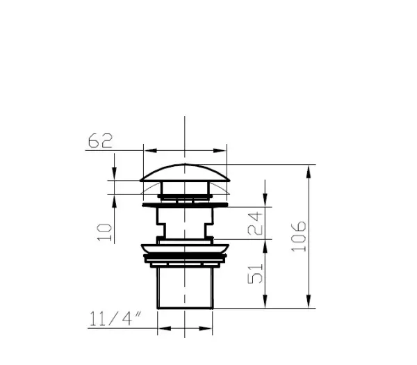 Донный клапан Scandi, цвет латунь, 21971/1BR