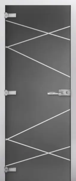 Дверь стеклянная межкомнатная MaybahGlass Premium SPMG10-06, 800х2000, серое матовое