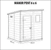 Сарай пластиковый Keter Manor Pent 6x6' ft, серый