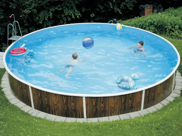 Морозоустойчивый бассейн Azuro Deluxe круглый 550х120 cм, чаша 0,325мм, 403DL Premium
