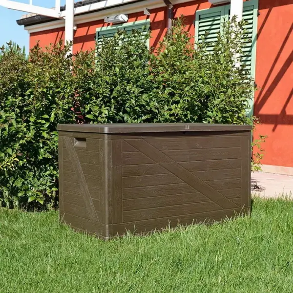 Садовый ящик-сундук пластиковый Toomax Wood Line 420L, T163