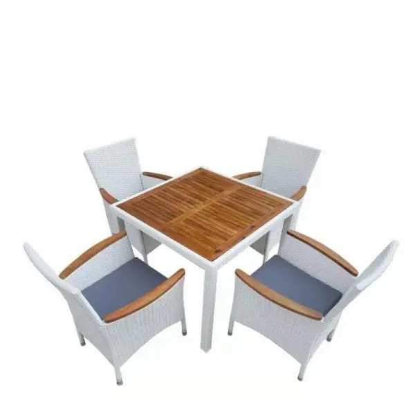 Комплект садовой мебели из искусственного ротанга AFM-440A 90x90 4Pcs White 