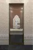 Дверь для турецкой парной DoorWood 700мм х 1900мм, бронзовый профиль, стекло прозрачное