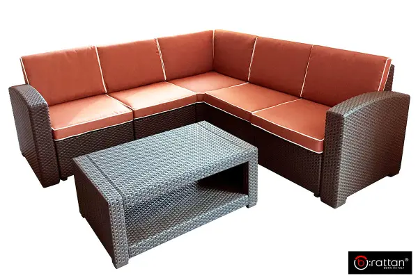 Комплект садовой мебели B:Rattan Premium Corner, wenge