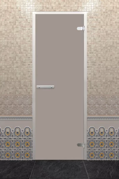Дверь для турецкой парной DoorWood Hamam Light 700мм х 1900мм, без порога, сатин