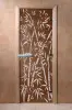 Дверь для сауны DoorWood Бамбук, 700мм х 1900мм, без порога, бронза, коробка ольха