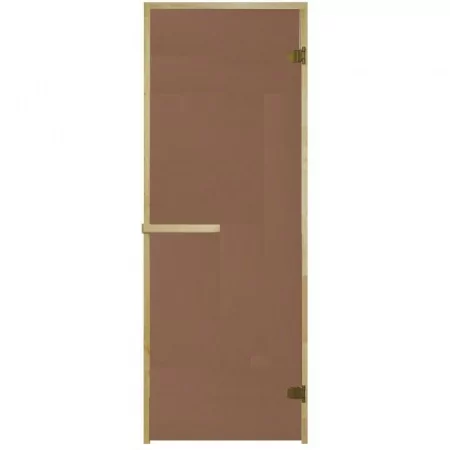 Дверь для сауны DoorWood, 700мм х 1900мм, без порога бронза матова, коробка хвоя