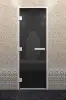 Дверь для турецкой парной DoorWood 710мм х 1900мм, без порога, графит