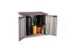 Пластиковый шкаф для улицы Toomax Wood Style 842л, серый/коричневый
