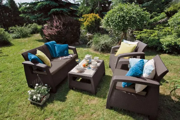 Комплект садовой мебели Keter Corfu Set, brown