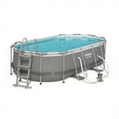 Каркасный бассейн Bestway 427х250x100см, катриджный фильтр-насос и лестница в комплекте, 56620