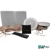 Акустическая система для сауны и хамама S&W 4 Black Combi, IP-68 