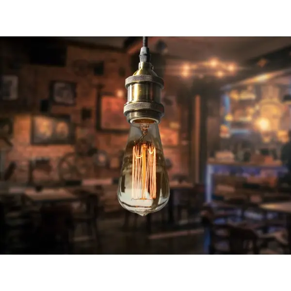 Классическая лампа Эдисона E27 40W 220V RETRO STYLE BULB GOLD SRS-015