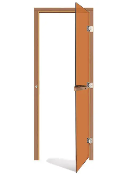 Дверь для сауны Sawo 730-3SGD-R, 690 х 1890 мм, без порога, стекло бронза, коробка кедр, правая