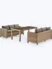 Комплект садовой мебели из искусственного ротанга T365/S65B-W65 Light Brown