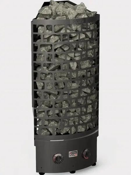 Электрическая печь Sawo Aries Corner ARI3-45NB-CNR-BL-P-C, Black, угловая, со встроенным пультом в интернет-магазине WellMart24.com