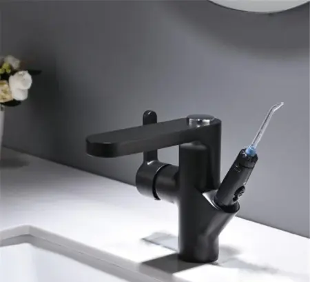 Смеситель для раковины с ирригатором Optimal, цвет черный, 10188В