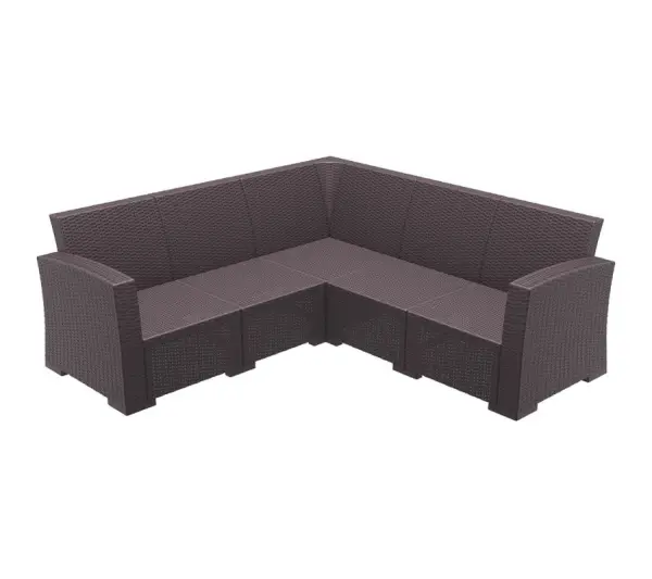 Диван садовый пластиковый Siesta Monaco Lounge Corner, brown