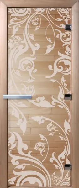 Дверь для сауны DoorWood Венеция, 600мм х 1900мм, без порога, прозрачная, коробка ольха