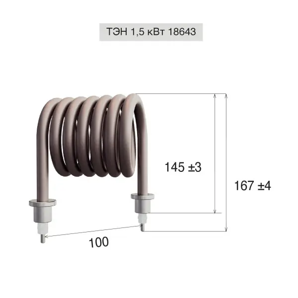 Нагревательный элемент ТЭН VVD 18643 мощность 1,5 кВт, для моделей Премьера Руса с закрытой каменкой