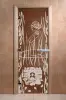 Дверь для сауны DoorWood Волшебный пар, 700 х 1900 мм, без порога, бронза, коробка ольха