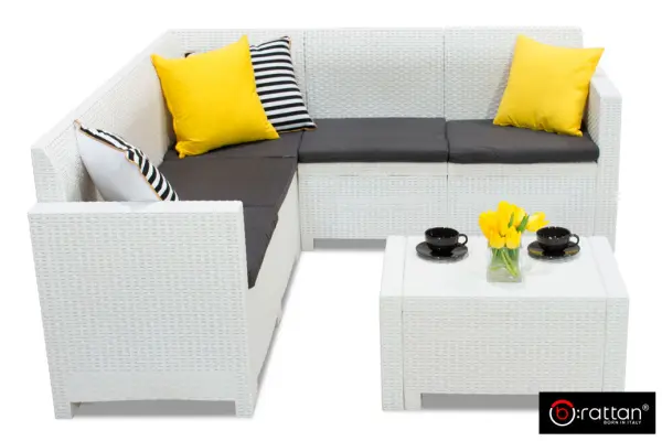 Комплект садовой мебели B:Rattan Nebraska Corner Set, white