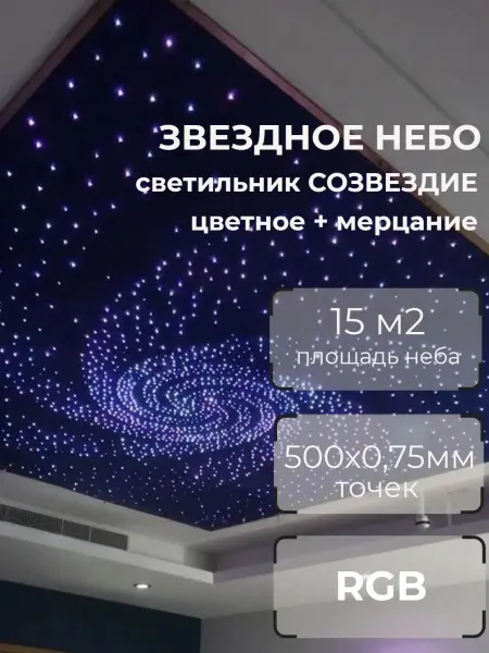 Оптоволоконный комплект "звездное небо" Созвездие WM-500STP RGB