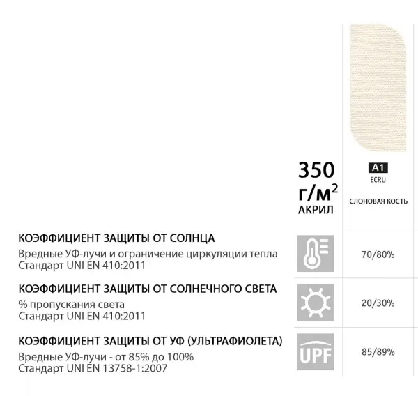 Зонт профессиональный для кафе Palladio Standard, квадрат, 3,0 x 3,0 м