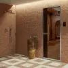 Стеклянная дверь DoorWood бронза, 700 мм х 1800 мм, для хамам и бани