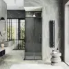 Душевой уголок раздвижной MaybahGlass MGY-1328-6, 90x90 см, черный профиль, стекло серое
