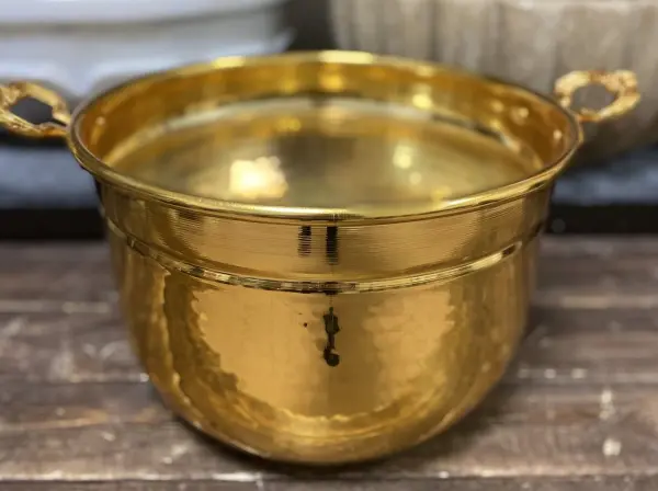 Чаша для получения пены медная, ЕМ-10 Gold, диаметр 31 см
