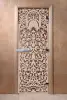 Дверь для сауны DoorWood Флоренция, 600мм х 1900мм, без порога, бронза, коробка ольха