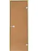 Стеклянная дверь для сауны Harvia D71901M, 690 х 1890 мм, без порога, бронза, коробка сосна